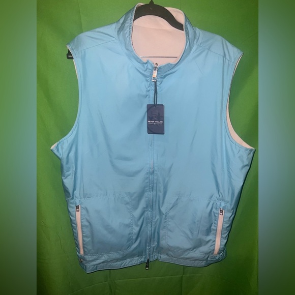 NWT Peter Millar Light Blue Vest size XL- Flaw - Picture 1 of 13